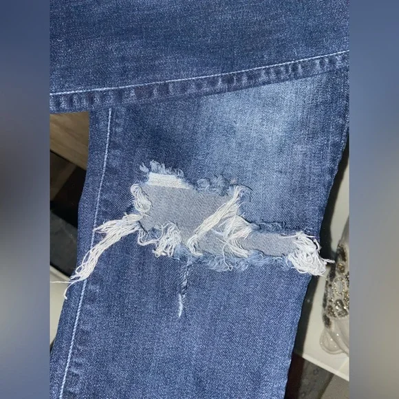 MOTHER jeans high waisted looker ankle fray cat attack size 28 - Picture 3 of 10